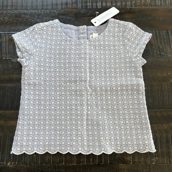 NWT Gymboree Lilac Purple Embroidered Button Back Blouse Toddler 2T 100% Cotton - Picture 1 of 4